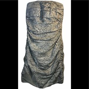 Maria Bianca Nero cocktail reptile print ruched S